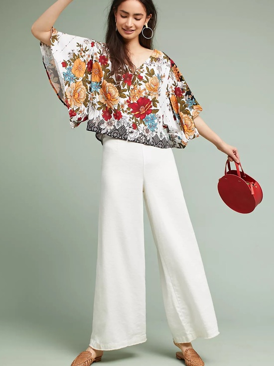 Anthropologie Tops - Anthropologie Farm Rio Floral Peasant Top Blouse
